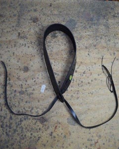 Colonial Leather Padded Banjo Cradle Strap - Black