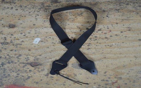 Colonial Leather Ukulele Poly Strap - Black