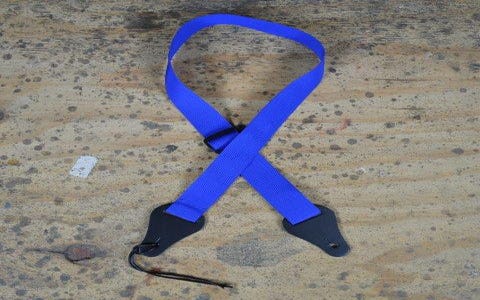Colonial Leather Ukulele Poly Strap - Blue