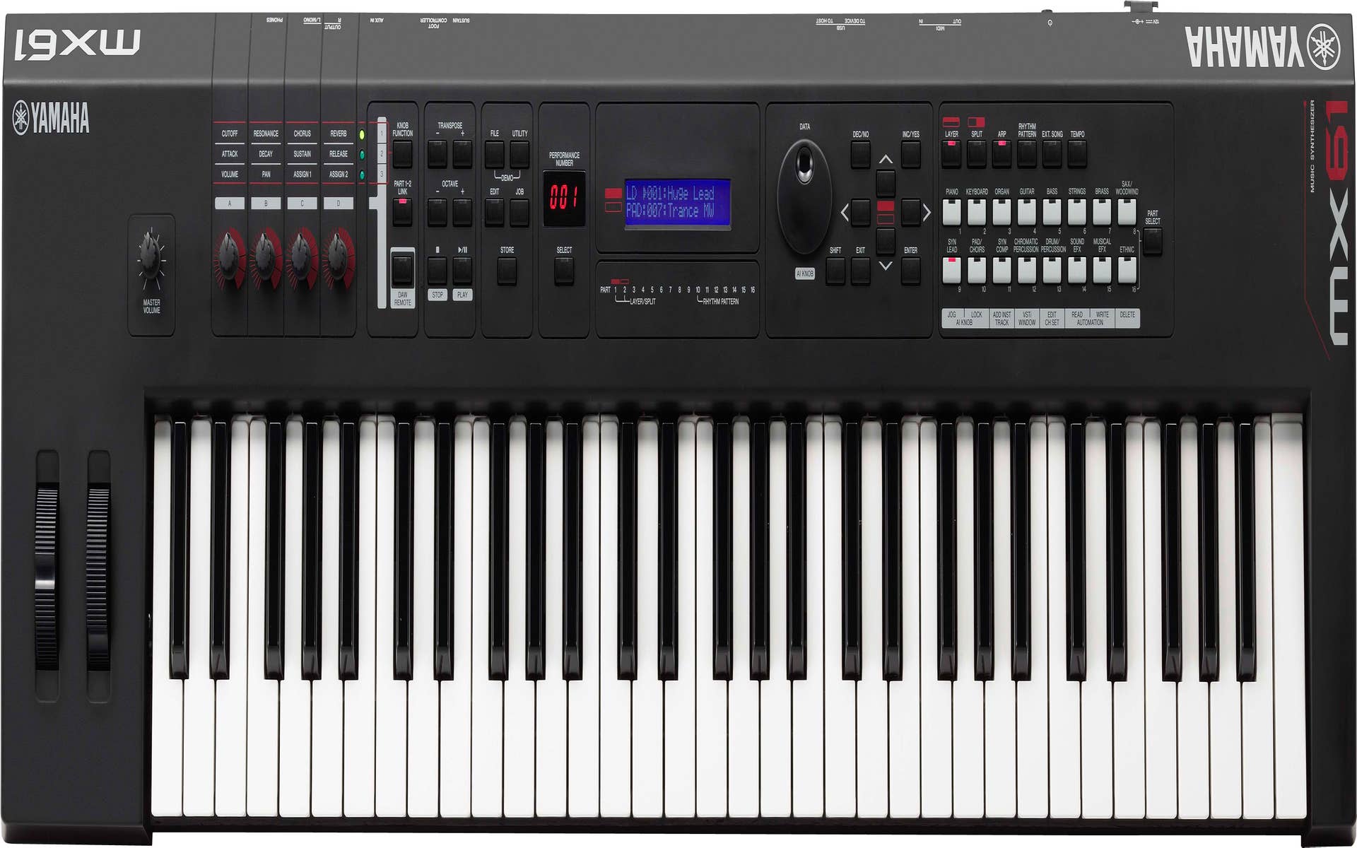Yamaha MX61 BK 61-note Synthesizer w/Motif Sounds - Black