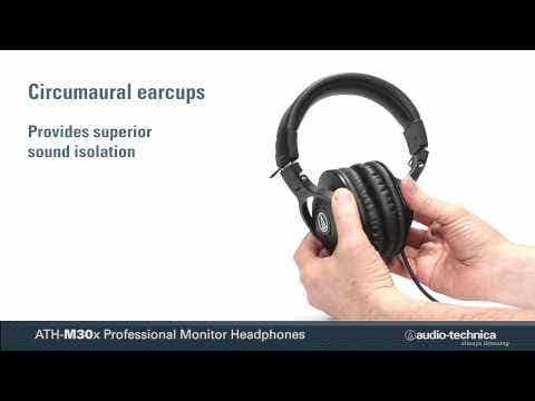 Audio Technica M30X Professional Monitor Headphones (ATH-M30X)