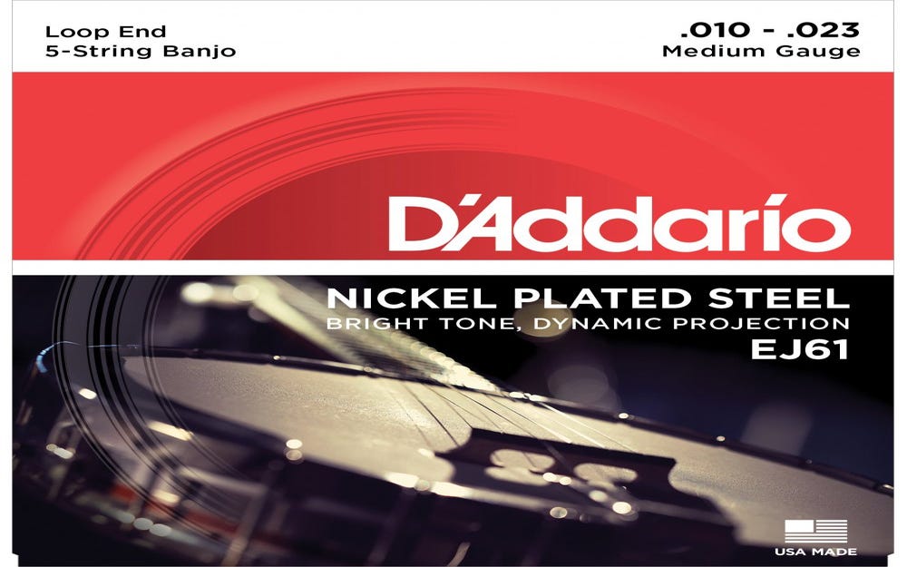 D'Addario EJ61 10-23 Banjo String Set - Medium