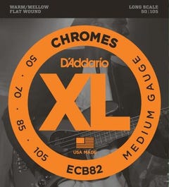 D'Addario Chromes Flatwound Bass Strings - 50-105 (ECB82)
