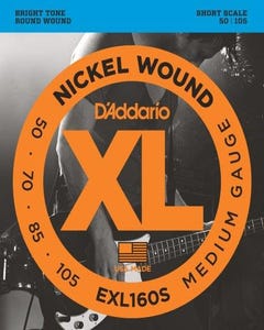 D'Addario EXL160S Short-Scale Bass Strings - 50-105