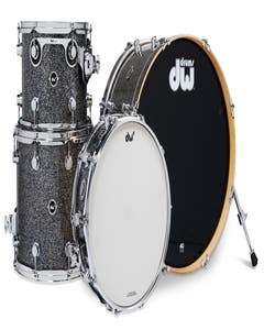 DWe 4pc Shell Pack Electronic Kit - Black Galaxy (Finish Ply) + Rubix24 Interface