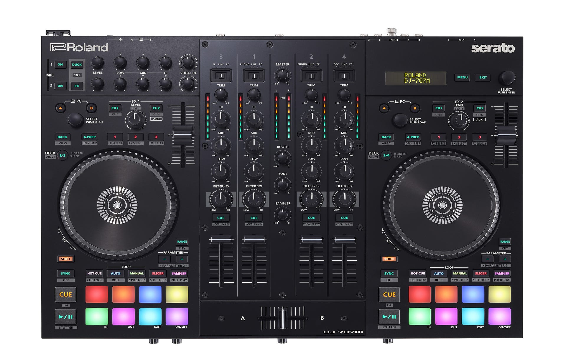 Roland DJ-707M Digital DJ Controller w/built-in Drum Machine