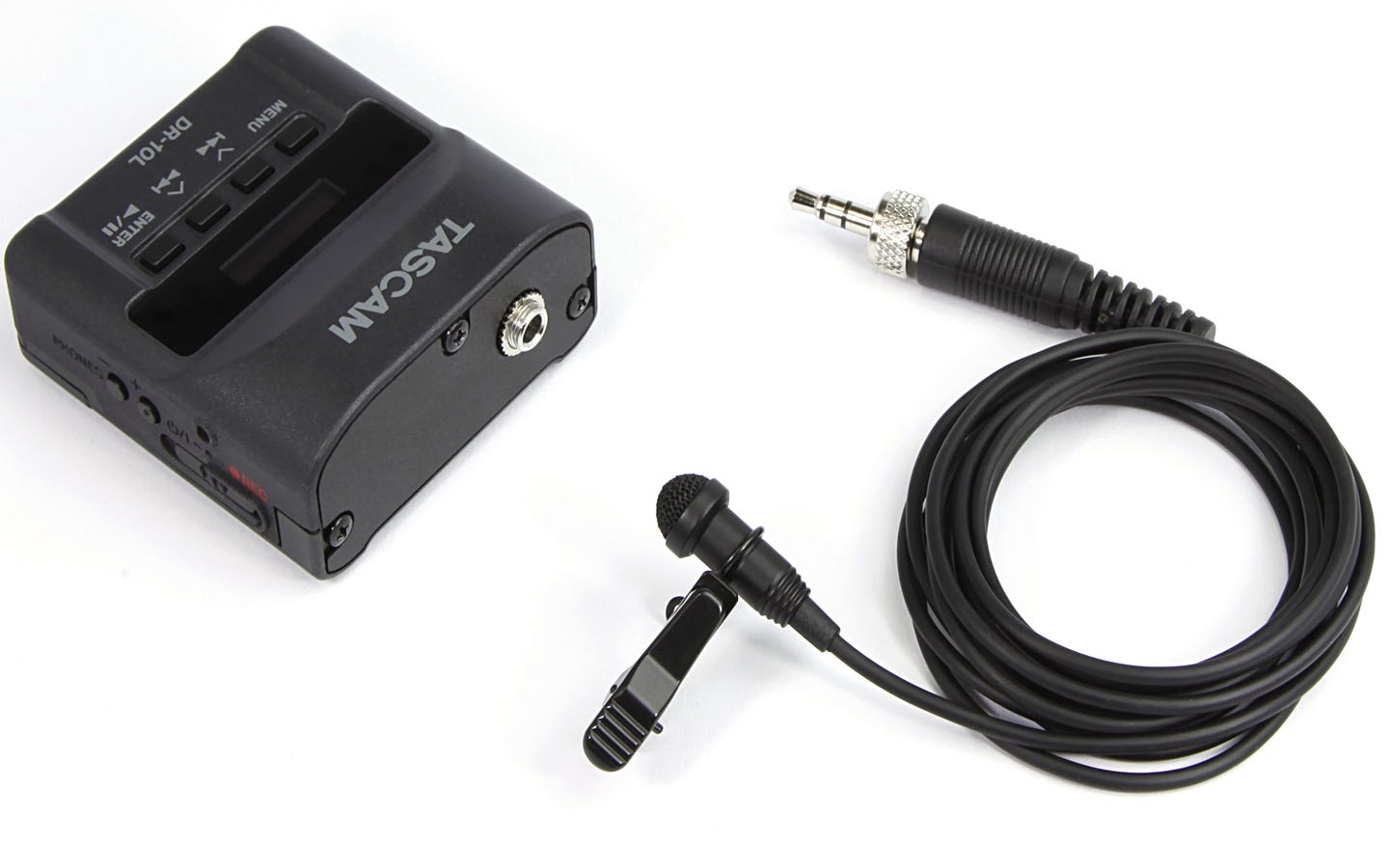 Tascam DR10L Ultra-Compact Portable Recorder w/Lavalier Mic (Black)