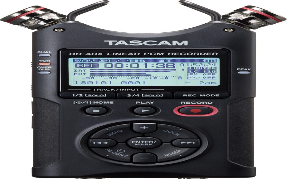 Tascam DR-40X Four Track Digital Audio Recorder and USB Audio Interface