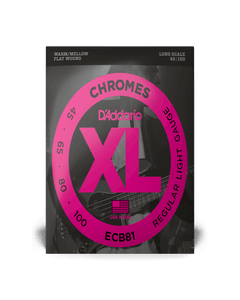 D'Addario XL Chromes Flatwound Bass Strings - 45-100 (Long Scale)
