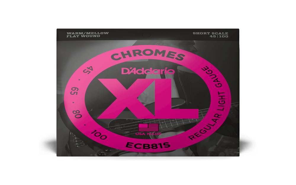 D'Addario XL Chromes Flatwound Bass Strings - 45-100 (Shortscale)