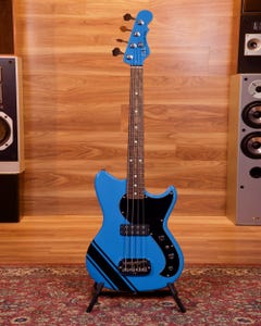 G&L USA Fallout Bass Short-Scale 4-string Bass w/Gigbag - Miami Blue - Limited Edition