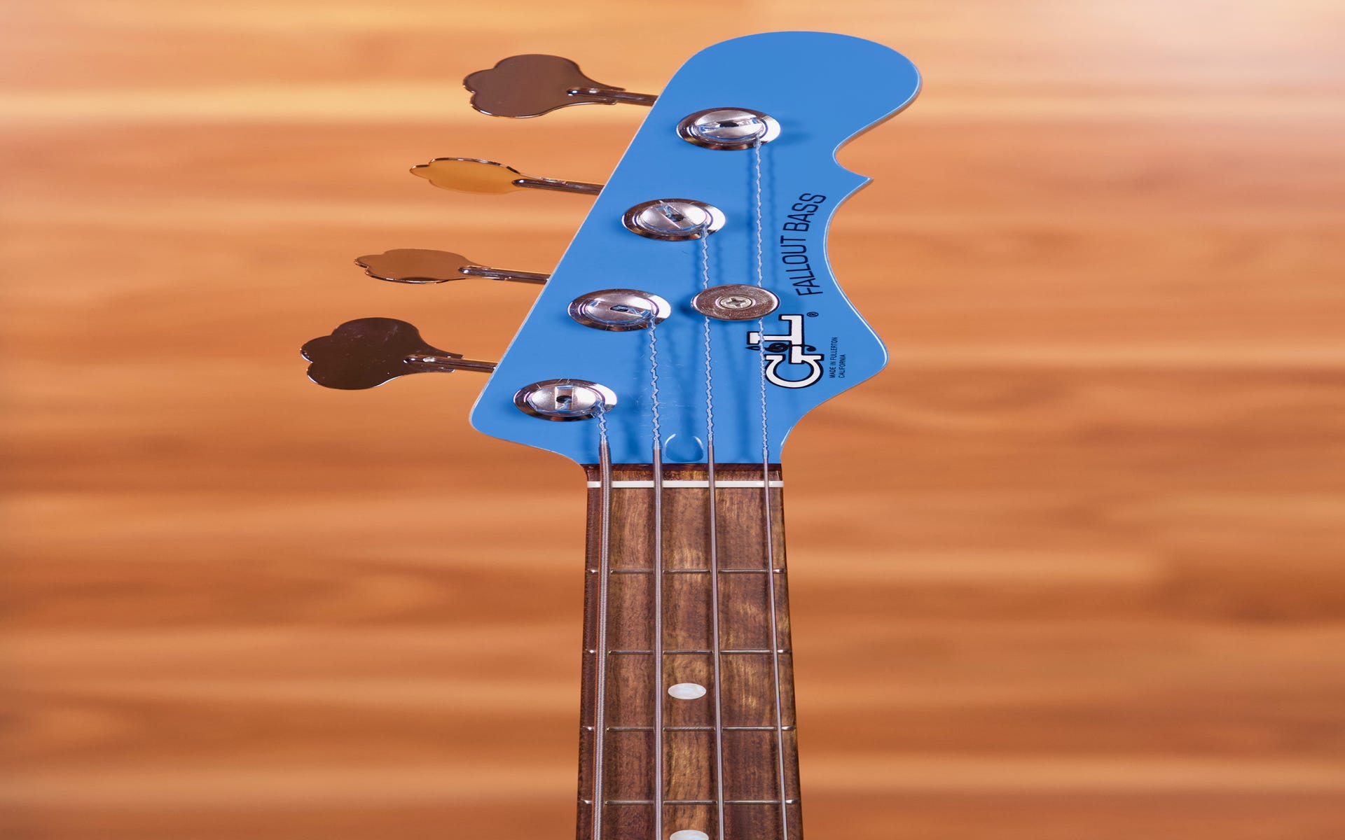 G&L USA Limited Edition Fallout Short-Scale Bass w/Gigbag - Miami Blue - One Only