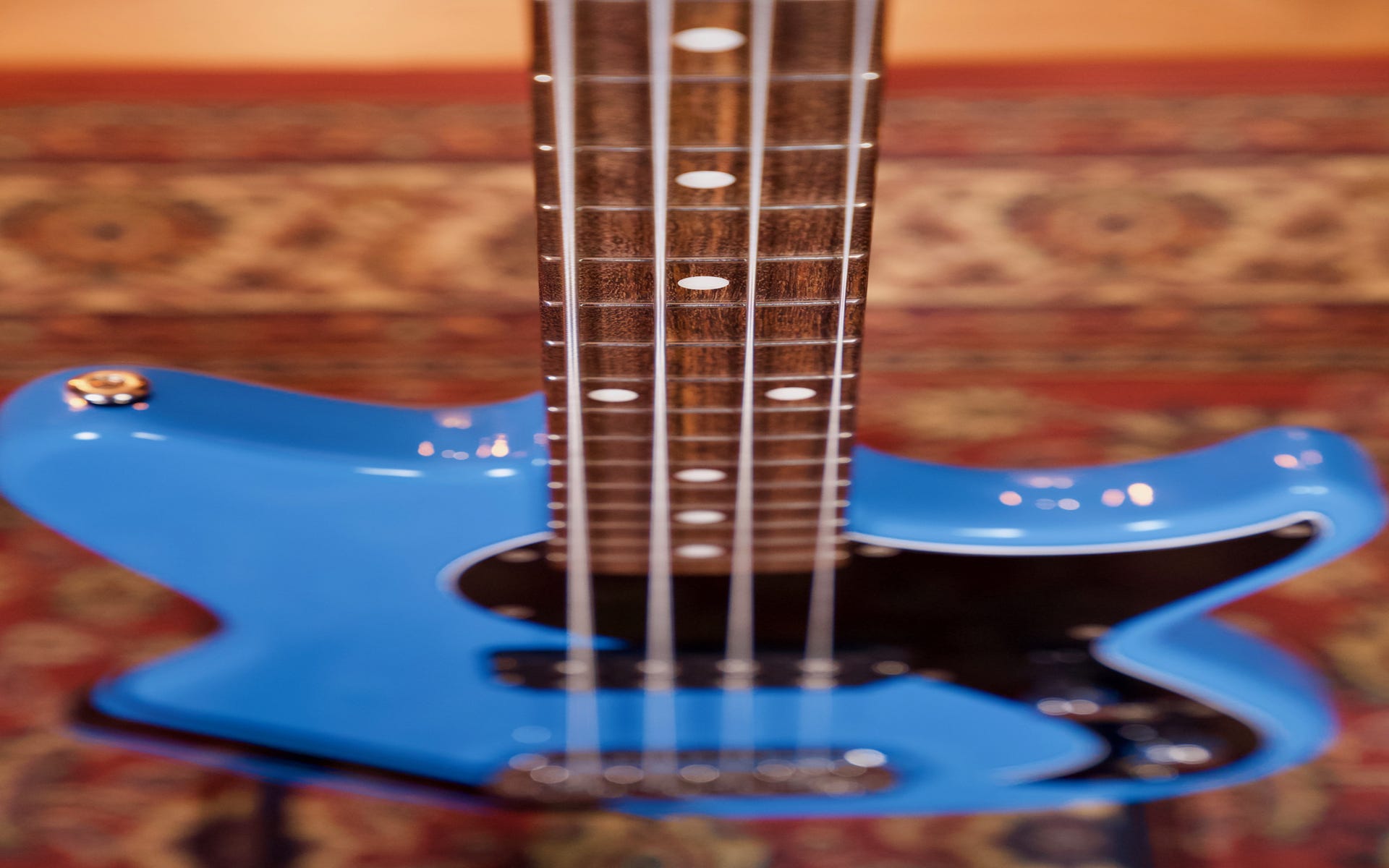 G&L USA Limited Edition Fallout Short-Scale Bass w/Gigbag - Miami Blue - One Only