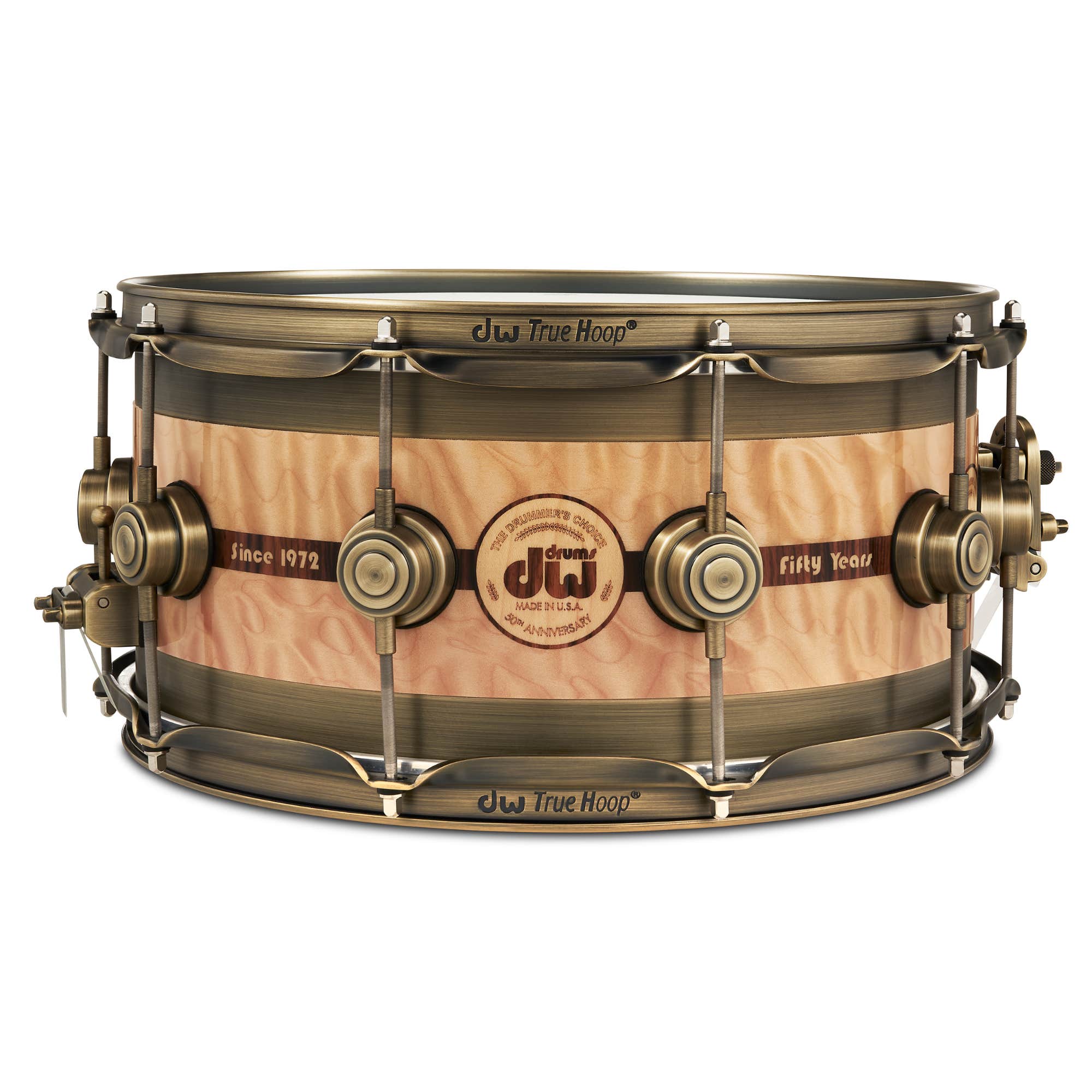 DW 50th Ann. Limited Edition 6.5 x 14 Edge Snare Quilted Maple