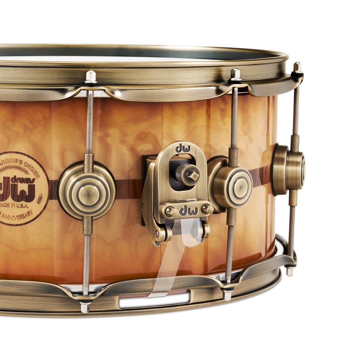 DW 50th Ann. Limited Edition 6.5x14 Snare Drum - Burnt Toast Burst (Lacquer)