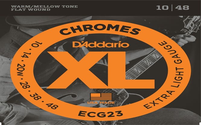 D'Addario XL Chromes Flatwound Electric String Set - 10-48