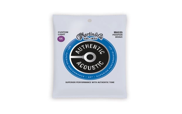 Martin Authentic 92/8 Acoustic Guitar Strings - Custom Light 11-52 (MA535)