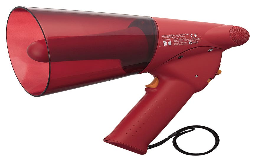 TOA ER-1206S (10W max.) Splash-proof Hand Grip Type Megaphones with Siren