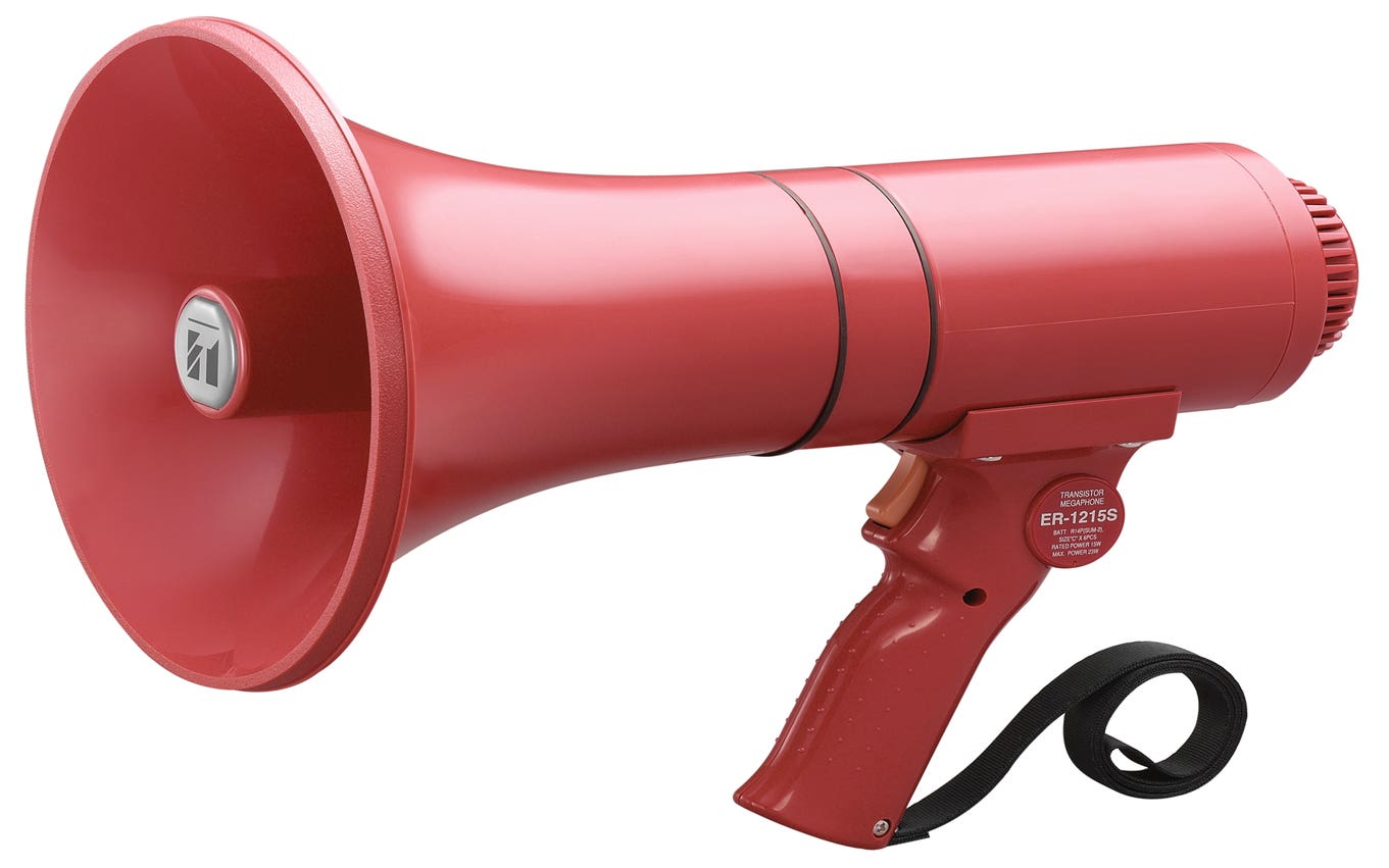 Toa ER-1215S (23W max.) Hand Grip Type Megaphone with Siren