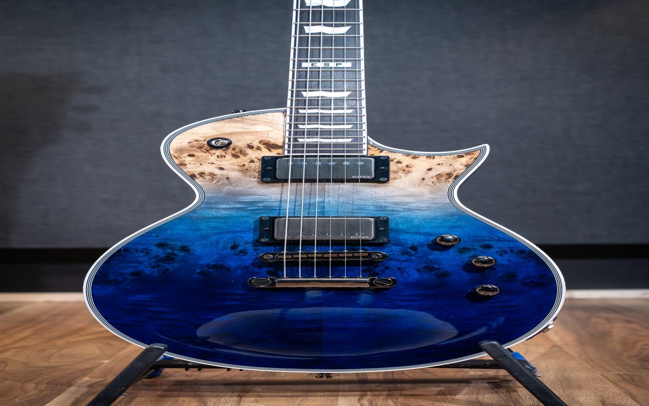 ESP E-II Eclipse Guitar w/Case - Blue Natural Fade