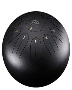 Opus Percussion 12" Metal 11-Note Lotus Tongue Drum w/Mallets & Carry Bag