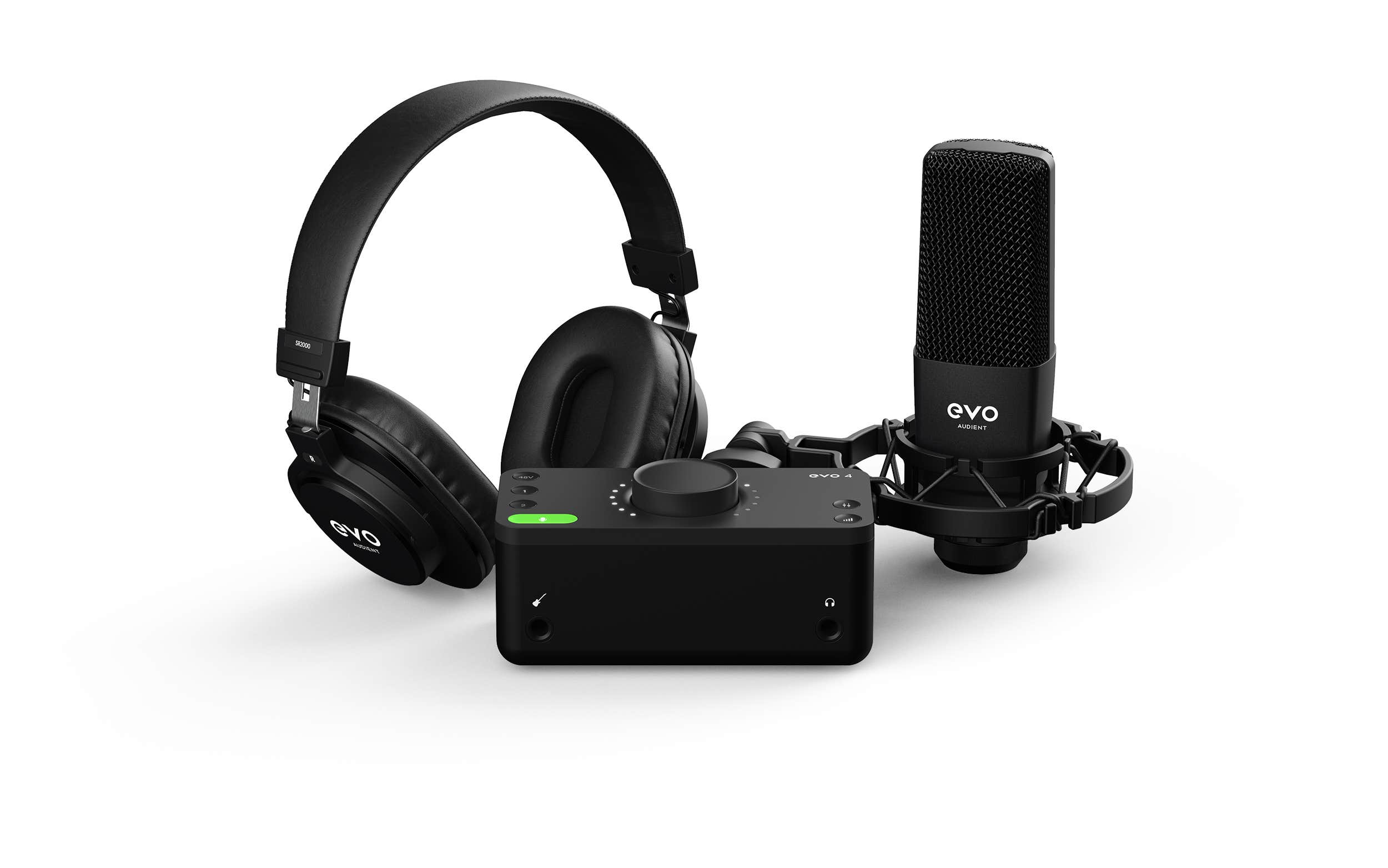 EVO by Audient EVO4 SRB (Start Recording Bundle) Interface w/Mic +  Headphones | Better Music