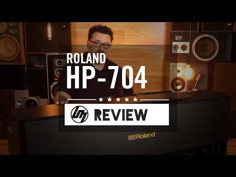 Roland HP704 SuperNatural Digital Piano w/matching bench - Polished Ebony