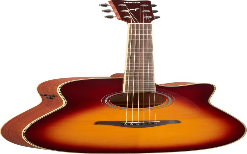 Yamaha FGC-TA TransAcoustic Dreadnaught Guitar w/Cutaway - Brown Sunburst