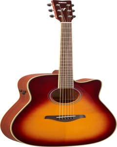 Yamaha FGC-TA TransAcoustic Dreadnaught Guitar w/Cutaway - Brown Sunburst