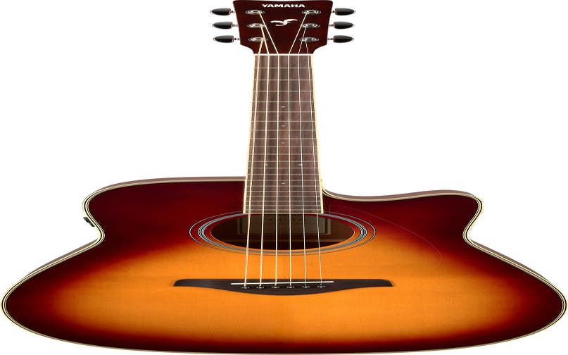 Yamaha FGC-TA TransAcoustic Dreadnaught Guitar w/Cutaway - Brown Sunburst
