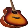 Yamaha FGC-TA TransAcoustic Dreadnaught Guitar w/Cutaway - Brown Sunburst