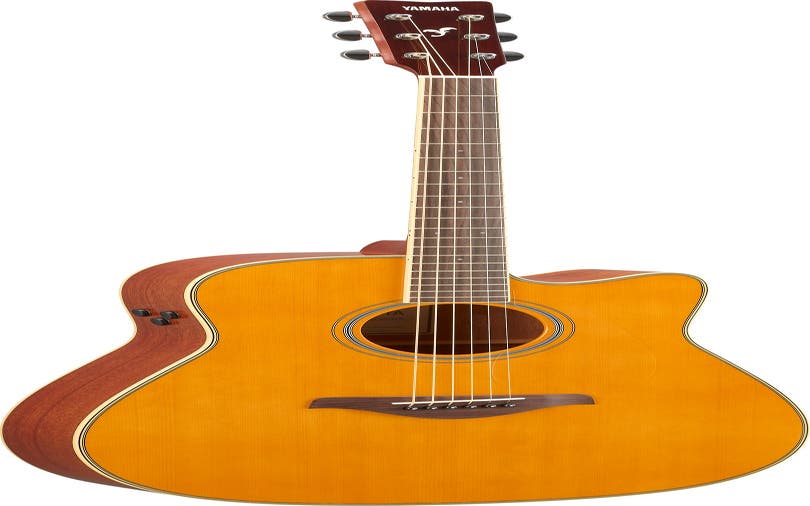 Yamaha FGC-TA TransAcoustic Dreadnaught Guitar w/Cutaway - Vintage Tint