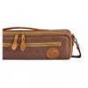 Gard Single Flute Case Cover - B foot - Leather Brown w/ Tan Trim (GAFL166DMLNT)