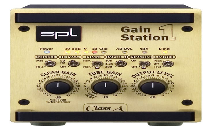 SPL Gainstation 1 Class A & Tube Microphone and Instrument Preamplifier