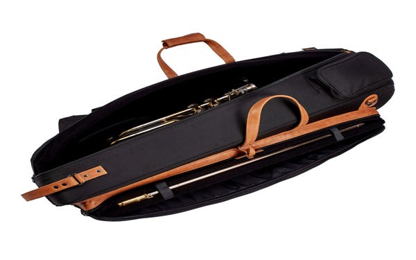 Gard Elite Bass Trombone Gig Bag - Synthetic Black w/ Tan Trim (GATB23ESK)