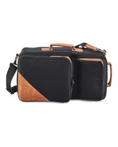 Gard Elite Double Trumpet Gig Bag - Synthetic Black w/ Brown Trim (GATR4ECSK)