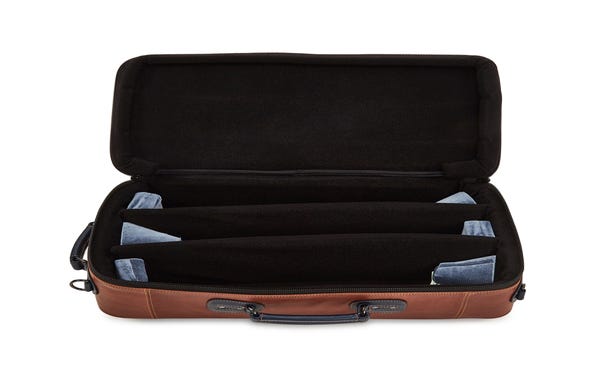 Gard Elite Triple Trumpet Gig Bag - Leather Brown w/ Blue Trim (GATR5ECLGE)