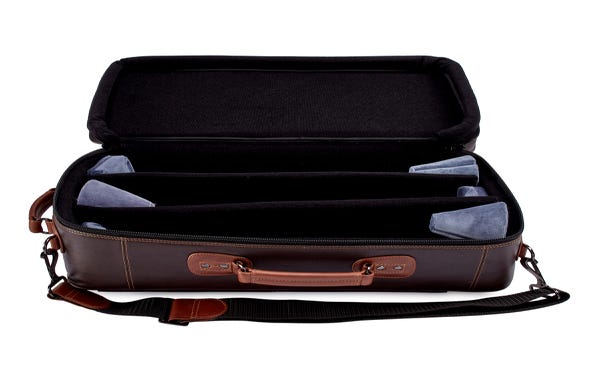 Gard Elite Triple Trumpet Gig Bag - Leather Chocolate w/ Brown Trim (GATR5ECLN)