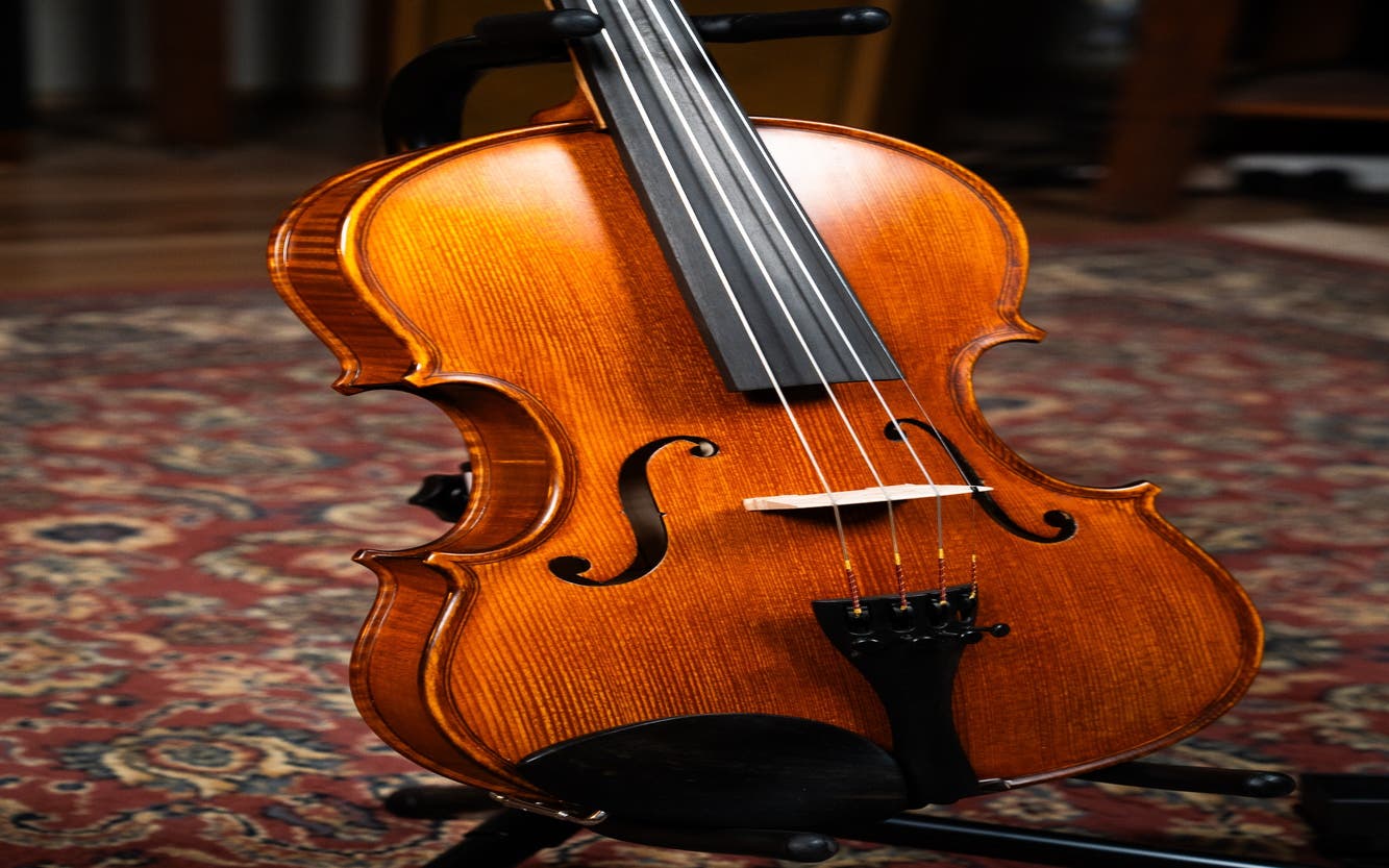 GLIGA 4/4 VASILE  SUPERIOR ITALY 1PC BACK PROFESSIONAL SETUP W/OPAL GOLD STRINGS (VIOLIN ONLY)
