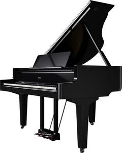 Roland GP9MPE Mini Digital Grand Piano w/Moving Keys + Matching Bench - Polished Ebony