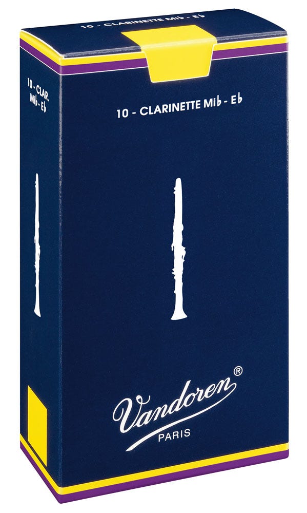 Vandoren traditional eb soprano clarinet reeds - box of 10 - strength 2.5