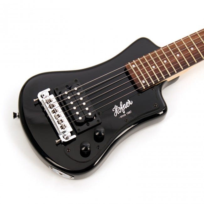 Hofner Shorty Electric Guitar w/Bag - Black