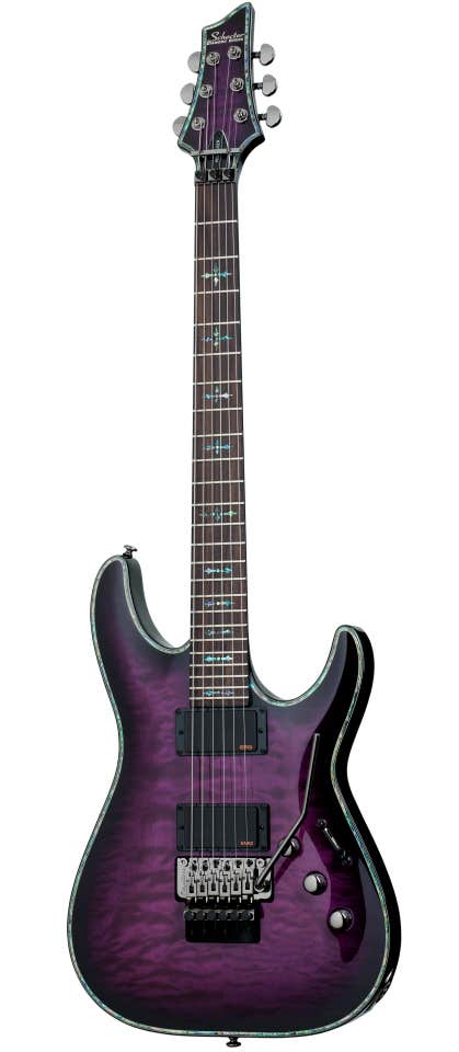 Schecter Hellraiser C1 FR Electric Guitar Trans Purple Burst