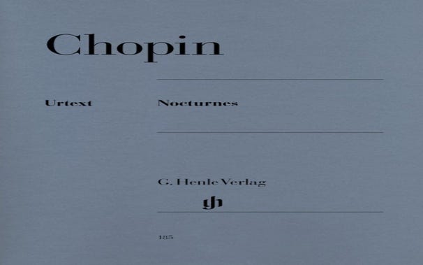 Nocturnes Piano solo Chopin Ed Zimmermann HENLE Ed