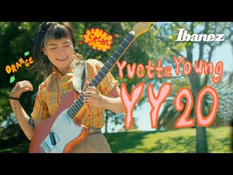 Ibanez YY20 OCS Yvette Young Signature Guitar - Orange Cream Sparkle