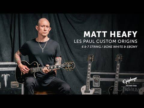 Epiphone Matt Heafy Les Paul Custom Origins 7-String w/Case - Ebony
