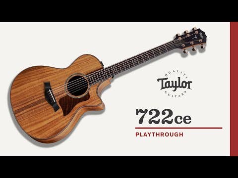 Taylor 722ce Acoustic Electric Guitar w/Case - Select Hawaiian Koa