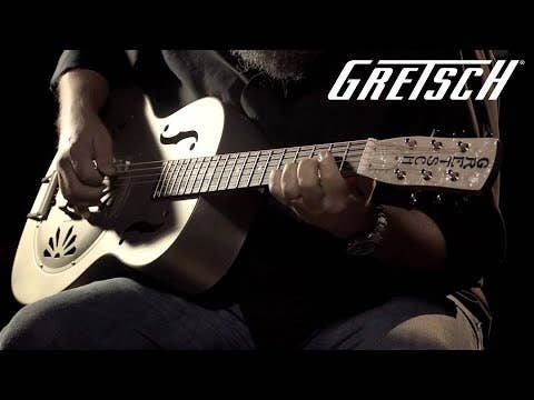 Gretsch G9201 Honey Dipper Round-Neck Resonator Guitar - Brass Body / Shed Roof Finish