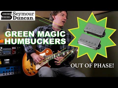 Seymour Duncan Green Magic Humbucker Set - Nickel