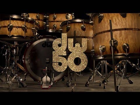 DW 50th Ann. Limited Edition 6.5 x 14 Edge Snare - Quilted Maple / Brass HW